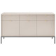 Комод з телескопічними напрямними Perfect Home Nova KSZ154 3D3S 154x63x39 Кашемір (чорні ніжки) (PFH-091244) - фото 2