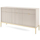 Комод с телескопическими направляющими Perfect Home Nova KSZ154 3D3S 154x63x39 Кашемир (золотые ножки) (PFH-091245) - фото 3