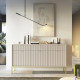 Комод с телескопическими направляющими Perfect Home Nova KSZ154 3D3S 154x63x39 Кашемир (золотые ножки) (PFH-091245) - фото 1