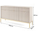 Комод с телескопическими направляющими Perfect Home Nova KSZ154 3D3S 154x63x39 Кашемир (золотые ножки) (PFH-091245) - фото 6