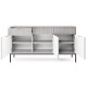 Комод з телескопічними напрямними Perfect Home Nova KSZ154 3D3S 154x63x39 Сірий (чорні ніжки) (PFH-091242) - фото 4
