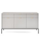 Комод з телескопічними напрямними Perfect Home Nova KSZ154 3D3S 154x63x39 Сірий (чорні ніжки) (PFH-091242) - фото 3