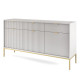 Комод с телескопическими направляющими Perfect Home Nova KSZ154 3D3S 154x63x39 Серый (золотые ножки) (PFH-091243) - фото 2