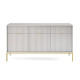 Комод с телескопическими направляющими Perfect Home Nova KSZ154 3D3S 154x63x39 Серый (золотые ножки) (PFH-091243) - фото 3