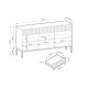Комод Perfect Home Nova 3-дверный с 3 ящиками и золотыми ножками KSZ154 154х83х39 см Лабрадор (PFH-091495) - фото 5