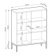 Комод высокий Perfect Home Nova 2-дверный с черными ножками K104 104х125х39 см Лабрадор (PFH-091501) - фото 5