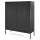Комод высокий Perfect Home Nova KK104 2D 104x125x39 Черный (черные ножки) (PFH-091238) - фото 3