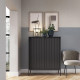 Комод высокий Perfect Home Nova KK104 2D 104x125x39 Черный (черные ножки) (PFH-091238) - фото 1