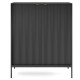 Комод высокий Perfect Home Nova KK104 2D 104x125x39 Черный (черные ножки) (PFH-091238) - фото 2