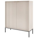 Комод высокий Perfect Home Nova KK104 2D 104x125x39 Кашемир (черные ножки) (PFH-091236) - фото 3