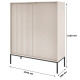 Комод высокий Perfect Home Nova KK104 2D 104x125x39 Кашемир (черные ножки) (PFH-091236) - фото 5