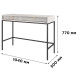 Туалетный столик с телескопическими направляющими Perfect Home Nova T104 104x77x50 см Серый (черные ножки) (PFH-091268) - фото 5