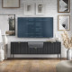 Тумба під телевізор з телескопічними напрямними Perfect Home Nova RTV154 2D1S 168х56х39 Чорний (чорні ніжки) (PFH-091219) - фото 1