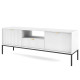 Тумба під телевізор з телескопічними напрямними Perfect Home Nova RTV154 2D1S 168х56х39 Білий (чорні ніжки) (PFH-091225) - фото 4