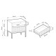 Тумба приліжкова Perfect Home Nova з 1 шухлядою і золотими ніжками S54 54х56х39 см Лабрадор (PFH-091493) - фото 6