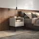 Тумба приліжкова з телескопічними напрямними Perfect Home Nova S54 54х56х39 Кашемір (чорні ніжки) (PFH-091256) - фото 1
