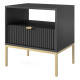 Тумба приліжкова з телескопічними напрямними Perfect Home Nova S54 54х56х39 Чорний (золоті ніжки) (PFH-091254) - фото 2