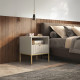 Тумба приліжкова з телескопічними напрямними Perfect Home Nova S54 54х56х39 Кашемір (золоті ніжки) (PFH-091255) - фото 1