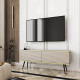 Тумба під телевізор Perfect Home Oro RTV135 MDF 2D 135х53х32 Бежевий (чорні ніжки) (PFH-091335) - фото 1
