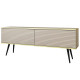Тумба під телевізор Perfect Home Oro RTV135 MDF 2D 135х53х32 Бежевий (чорні ніжки) (PFH-091335) - фото 2