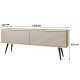 Тумба під телевізор Perfect Home Oro RTV135 MDF 2D 135х53х32 Бежевий (чорні ніжки) (PFH-091335) - фото 3
