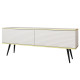 Тумба під телевізор Perfect Home Oro RTV135 MDF 2D 135х53х32 Білий (чорні ніжки) (PFH-091333) - фото 2