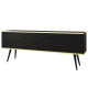 Тумба під телевізор Perfect Home Oro RTV135 MDF 2D 135х53х32 Чорний (чорні ніжки) (PFH-091359) - фото 2
