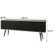 Тумба під телевізор Perfect Home Oro RTV135 MDF 2D 135х53х32 Чорний (чорні ніжки) (PFH-091359) - фото 3