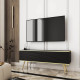 Тумба під телевізор Perfect Home Oro RTV135 MDF 2D 135х53х32 Чорний (золоті ніжки) (PFH-091332) - фото 1