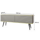 Тумба під телевізор Perfect Home Oro RTV135 MDF 2D 135х53х32 Сірий (чорні ніжки) (PFH-091334) - фото 3