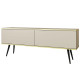Тумба під телевізор Perfect Home Oro RTV135 2D 135х53х32 Бежевий (чорні ніжки) (PFH-091326) - фото 2