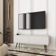 Тумба під телевізор Perfect Home Oro RTV135 2D 135х53х32 Білий (чорні ніжки) (PFH-091324) - фото 1
