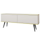 Тумба під телевізор Perfect Home Oro RTV135 2D 135х53х32 Білий (чорні ніжки) (PFH-091324) - фото 2