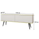 Тумба під телевізор Perfect Home Oro RTV135 2D 135х53х32 Білий (чорні ніжки) (PFH-091324) - фото 3