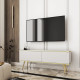 Тумба під телевізор Perfect Home Oro RTV135 2D 135х53х32 Білий (золоті ніжки) (PFH-091313) - фото 1