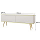 Тумба під телевізор Perfect Home Oro RTV135 2D 135х53х32 Білий (золоті ніжки) (PFH-091313) - фото 3