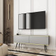 Тумба під телевізор Perfect Home Oro RTV135 2D 135х53х32 Сірий (чорні ніжки) (PFH-091325) - фото 1