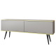 Тумба під телевізор Perfect Home Oro RTV135 2D 135х53х32 Сірий (чорні ніжки) (PFH-091325) - фото 2