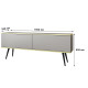 Тумба під телевізор Perfect Home Oro RTV135 2D 135х53х32 Сірий (чорні ніжки) (PFH-091325) - фото 3