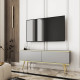 Тумба під телевізор Perfect Home Oro RTV135 2D 135х53х32 Сірий (золоті ніжки) (PFH-091315) - фото 1