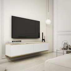 Тумба під телевізор навісна Perfect Home Oro RTV135 2D 135х30х32 Білий (PFH-091349)