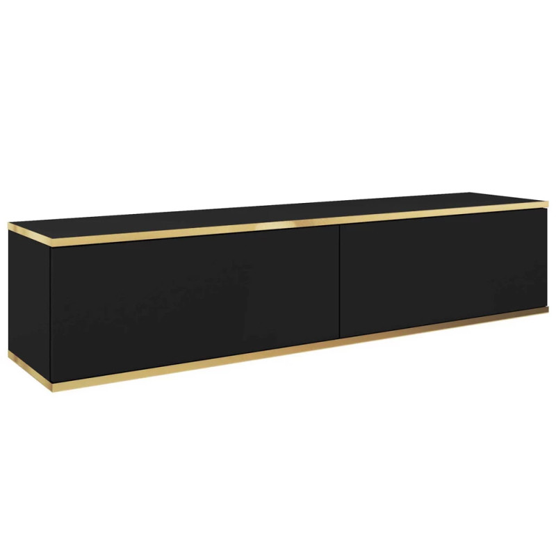 Тумба під телевізор навісна Perfect Home Oro RTV135 2D 135х30х32 Чорний (PFH-091352)