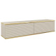 Тумба під телевізор навісна Perfect Home Oro RTV135 MDF 2D 135х30х32 Бежевий (PFH-091356) - фото 2