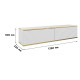 Тумба під телевізор навісна Perfect Home Oro RTV135 MDF 2D 135х30х32 Білий (PFH-091354) - фото 3