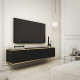 Тумба під телевізор навісна Perfect Home Oro RTV135 MDF 2D 135х30х32 Чорний (PFH-091355) - фото 1