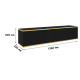 Тумба під телевізор навісна Perfect Home Oro RTV135 MDF 2D 135х30х32 Чорний (PFH-091355) - фото 3