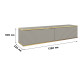 Тумба під телевізор навісна Perfect Home Oro RTV135 MDF 2D 135х30х32 Сірий (PFH-091357) - фото 3