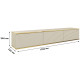 Тумба під телевізор навісна Perfect Home Oro RTV175 MDF 3D 175х30х32 Бежевий (PFH-091366) - фото 3