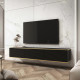 Тумба під телевізор навісна Perfect Home Oro RTV175 MDF 3D 175х30х32 Чорний (PFH-091367) - фото 1