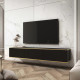 Тумба під телевізор навісна Perfect Home Oro RTV175 3D 175х30х32 Чорний (PFH-091362) - фото 1
